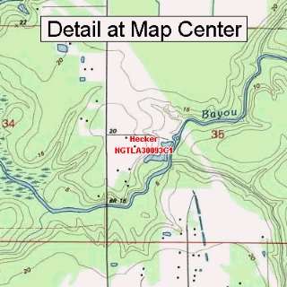  USGS Topographic Quadrangle Map   Hecker, Louisiana 