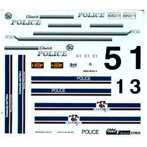  1/24 1/25 Glendale CA, Glendale AZ Police Decals