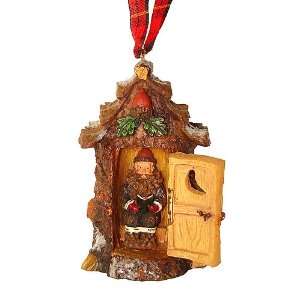  Santa In Outhouse With Hinged Door Funny Christmas 