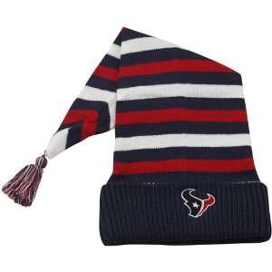   Houston Texans Navy Blue Striped Toboggan Knit Hat