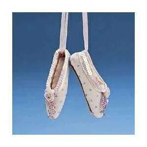  Pink Beaded Ballet Shoes Ornament Case Pack 144 