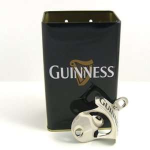  Guinness Logo Harp Bar Bottle Opener Cap Catcher Set 