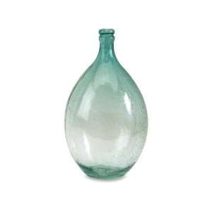  13.5 Vieques Aqua Blue Bubble Glass Decorative Bottle 