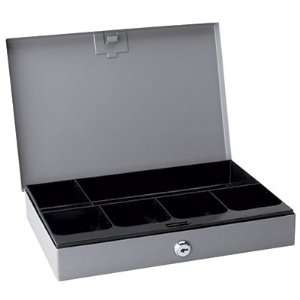  Cash Box with Lock and Removable Tray, Steel, Size 11 1/4 