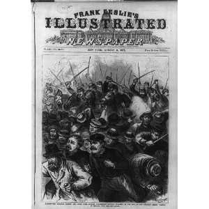  Railroad Workers Strike,Chicago,1877,Soldiers,swords 