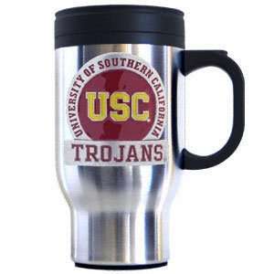  USC Trojans Stainless Steel & Pewter Travel Mug Sports 