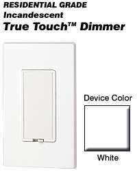 LEVITON True Touch Incandescent Touch Dimmer Switch 6606 1LM Kit White 