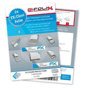  2 x atFoliX FX Clear Invisible screen protector for Nikon 
