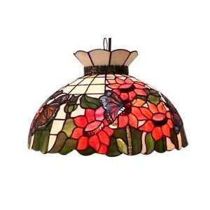  Tiffany Style 2 Light Pendant Light With Bloom Floral 