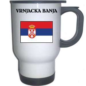  Serbia   VRNJACKA BANJA White Stainless Steel Mug 