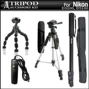  Tripod accessory Bundle Kit For Nikon D3200 D3100 D5100 