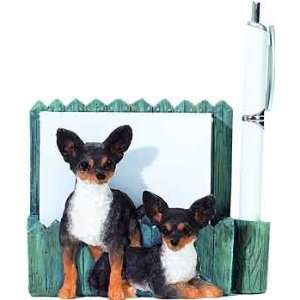  Tricolored Chihuahua and Pup Magnetic Note Holder Office 