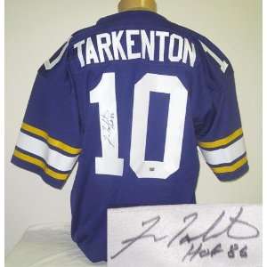Signed Fran Tarkenton Uniform   Whof   Autographed NFL Jerseys  