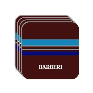 Personal Name Gift   BARBERI Set of 4 Mini Mousepad Coasters (blue 