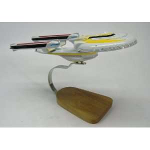  Star Trek ISS Enterprise B Airplane Wood Model Spaceship 
