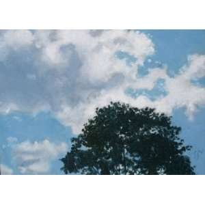  Treetop and Clouds, Original Painting, Home Decor 