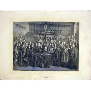  Treaty Westphalia Terburg Picture Old Print 1872