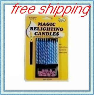 Funny 10 Magic Relighting Trick Birthday Party Candles  