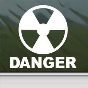  Nuclear Hazard White Sticker Danger Car Vinyl Window 