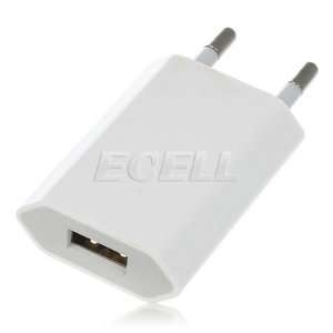     WHITE USB 2 PIN EURO POWER ADAPTER FOR iPOD CLASSIC Electronics