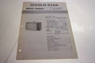 GOLDSTAR CR 840U COLOR TELEVISION SERVICE MANUAL H/C  