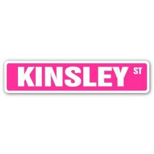  KINSLEY Street Sign name kids childrens room door bedroom 