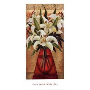    White Lilies   Poster by Shelly Bartek (12x24)