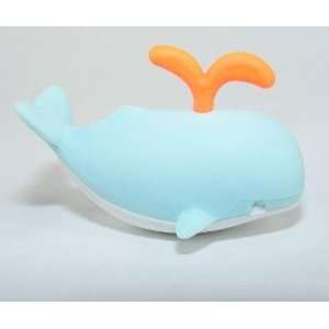 Whale Japanese School Erasers. Pastel Blue Color. 2 Pack.