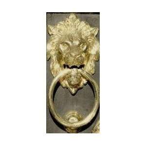  Mayer Mill Brass   SML 1   Small Lion Head Door Knocker 