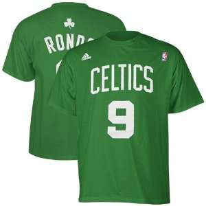  adidas Boston Celtics #9 Rajon Rondo Kelly Green Player T 