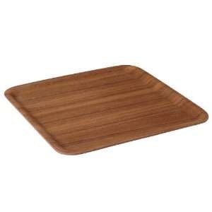 Non Slip Square Teak Wood Serving Tray   Large Kitchen 