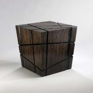  Cyan Design 02690 Zebra Wood and Gloss Black 24 Square 