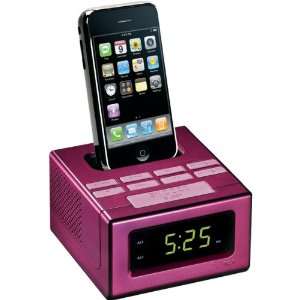  Rca Rc130ipk Ipod(R)/Iphone(R) Clock Radio Dock (Pink) (Ipod 