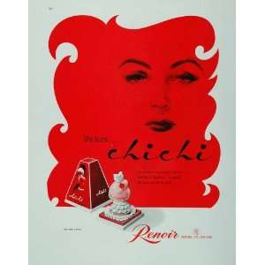  1944 Ad WWII Chichi Perfume Renoir Parfums Fragrance 