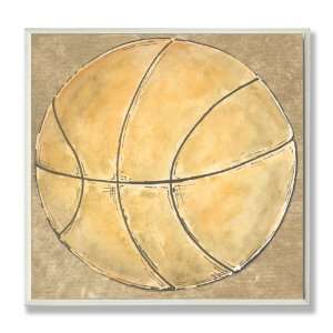  The Kids Room Basketball with Brown Background Square Wall 