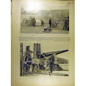  1901 Canon Artillry Krupp Polygone Meppen French Print 