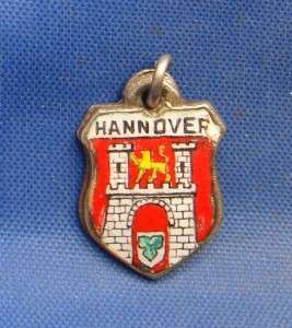   Silver Enamel Travel Souvenir Shield Charm HANNOVER (Germany)  
