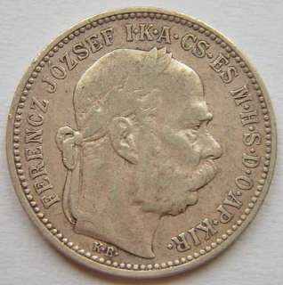 Austria Hungary coin 1 CORONA 1893 Franz Joseph II  