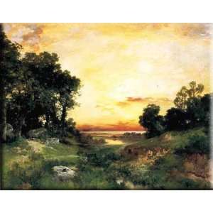  Sunset, Long Island Sound 30x24 Streched Canvas Art by 