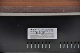 Vintage TEAC V 95RX Auto Reverse Stereo Cassette Deck  