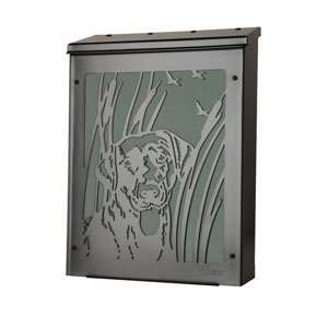   Labrador Vertical Wall Mount Mailbox in Black and