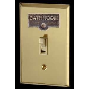  Bathroom, Switchplates Antique Solid Brass, BATHROOM 