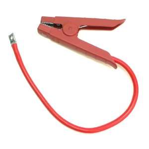  Battery Cable, RED, 4 Gauge, 26 long, Heavy Duty clamp 