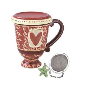 Pfaltzgraff Holiday Spice Covered Mug with Diffuser  