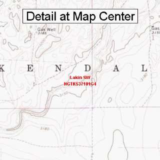  USGS Topographic Quadrangle Map   Lakin SW, Kansas (Folded 