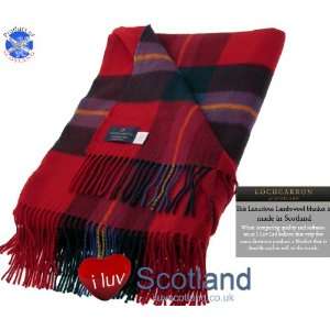   Lochbuie Modern Tartan Lambswool Blanket Rug 142x180