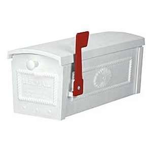  Townhouse Mailbox   Post Style   White