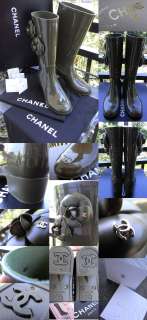 2010 CHANEL Camellia CC Jelly Rain Boots *ALL SIZE AVL*  
