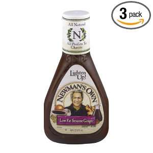 Newmans Own Dressing Low Fat Sesame, 16 Ounce (Pack of 3)  