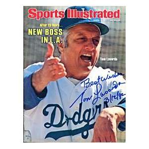 Tom Lasorda Autographed / Signed Sports Illustrated Magazine   March 